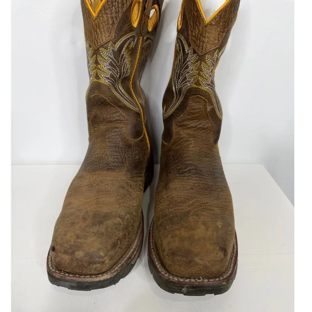 Angus Durable Brown Western Workwear Steel Toe Boots / Size-11